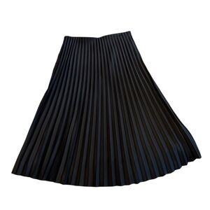 J. Crew Elegant Black Pleated Skirt